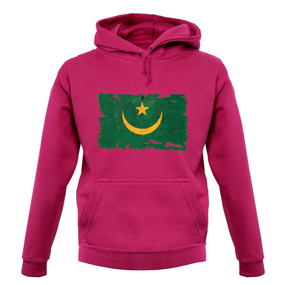 Mauritania Grunge Style Flag unisex hoodie