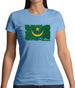 Mauritania Grunge Style Flag Womens T-Shirt