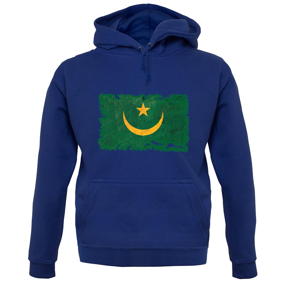 Mauritania Grunge Style Flag unisex hoodie