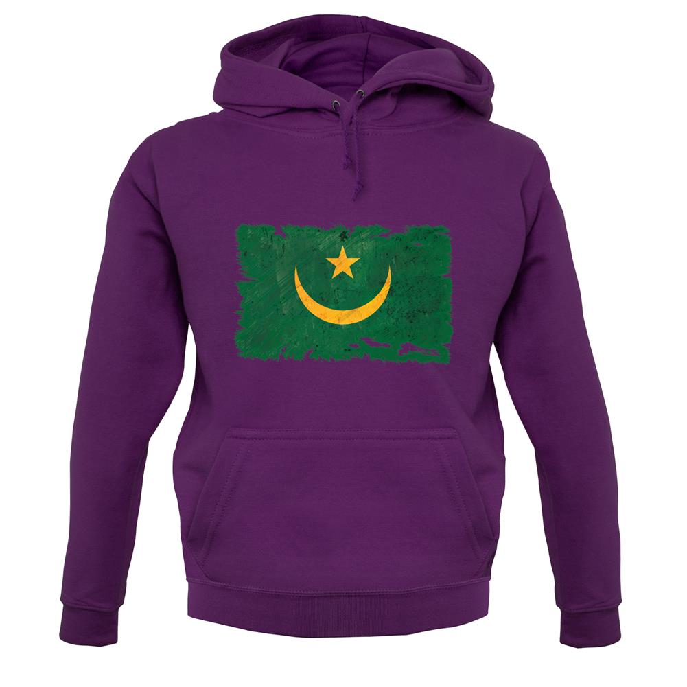 Mauritania Grunge Style Flag unisex hoodie