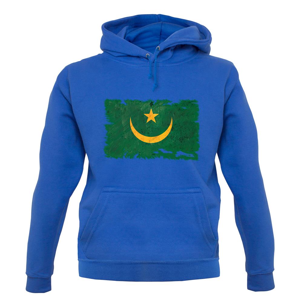 Mauritania Grunge Style Flag unisex hoodie