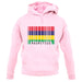 Mauritius Barcode Style Flag unisex hoodie