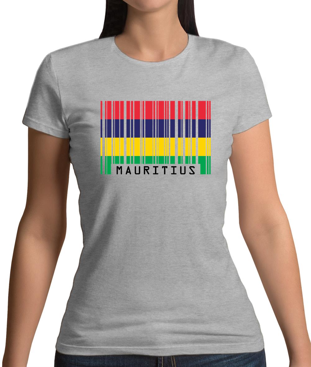 Mauritius Barcode Style Flag Womens T-Shirt