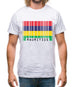 Mauritius Barcode Style Flag Mens T-Shirt