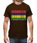 Mauritius Barcode Style Flag Mens T-Shirt