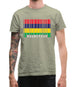 Mauritius Barcode Style Flag Mens T-Shirt
