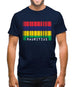 Mauritius Barcode Style Flag Mens T-Shirt