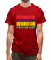 Mauritius Barcode Style Flag Mens T-Shirt