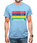 Mauritius Barcode Style Flag Mens T-Shirt