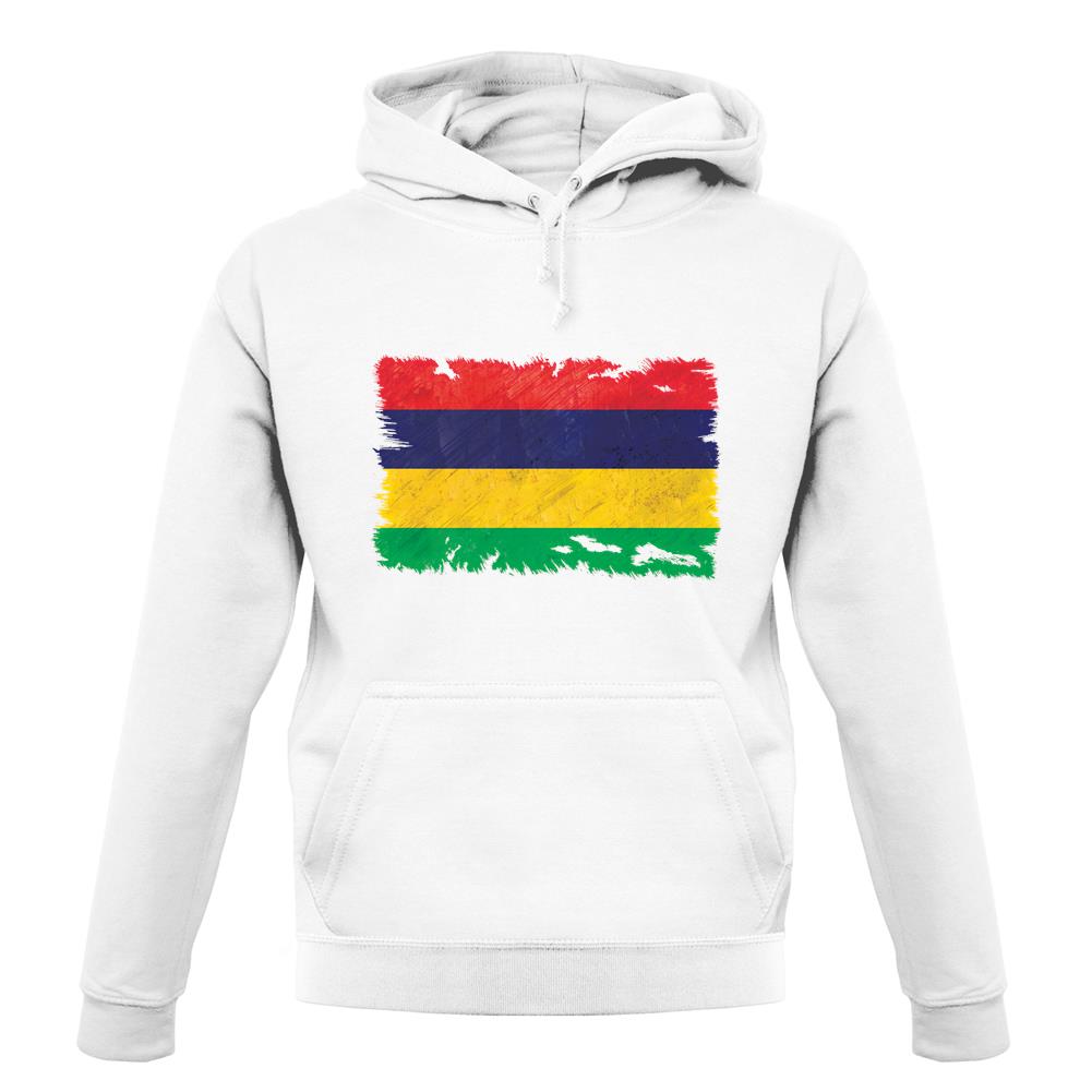 Mauritius Grunge Style Flag unisex hoodie