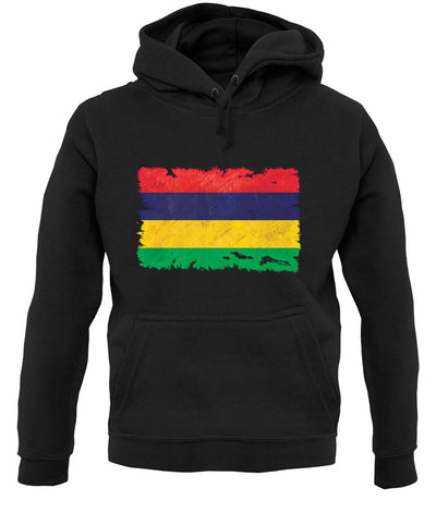 Mauritius Grunge Style Flag unisex hoodie