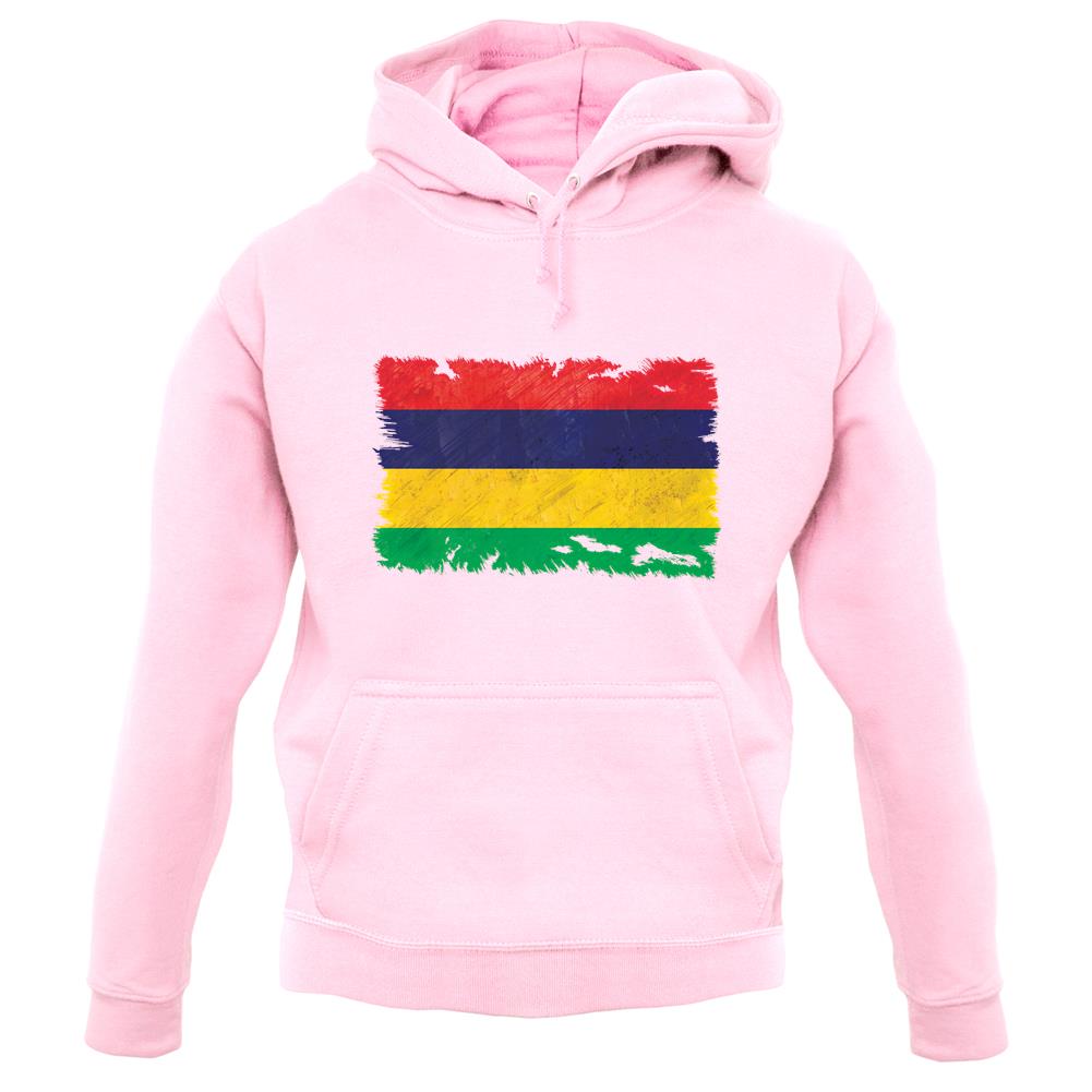 Mauritius Grunge Style Flag unisex hoodie