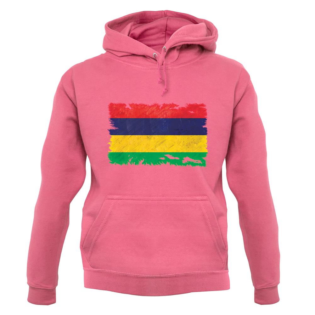 Mauritius Grunge Style Flag unisex hoodie