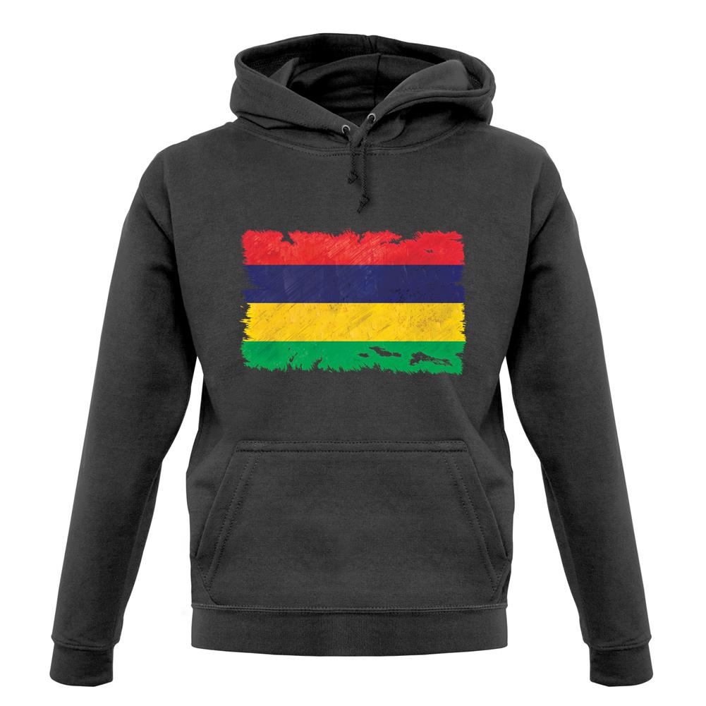 Mauritius Grunge Style Flag unisex hoodie