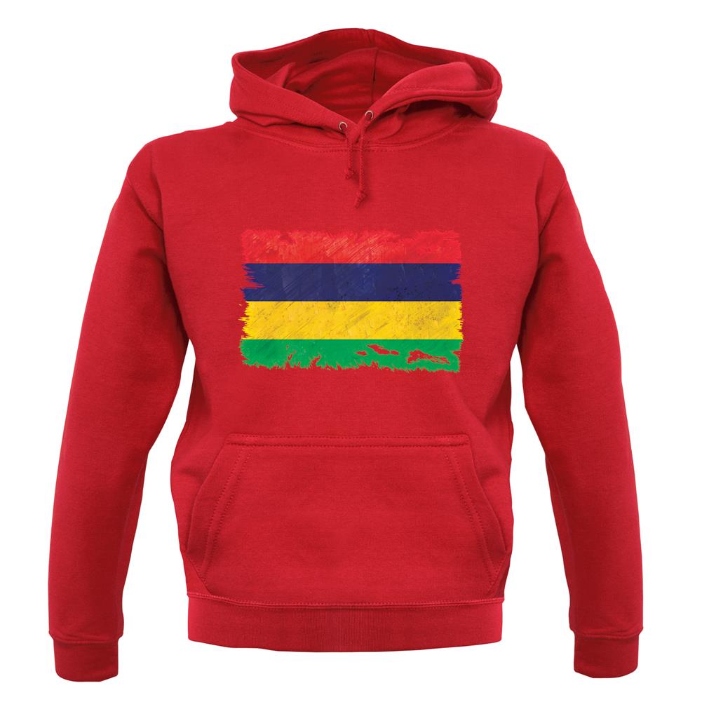 Mauritius Grunge Style Flag unisex hoodie