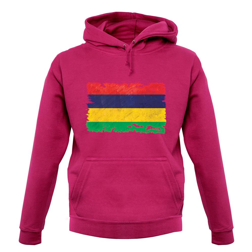 Mauritius Grunge Style Flag unisex hoodie
