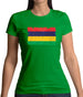 Mauritius Grunge Style Flag Womens T-Shirt