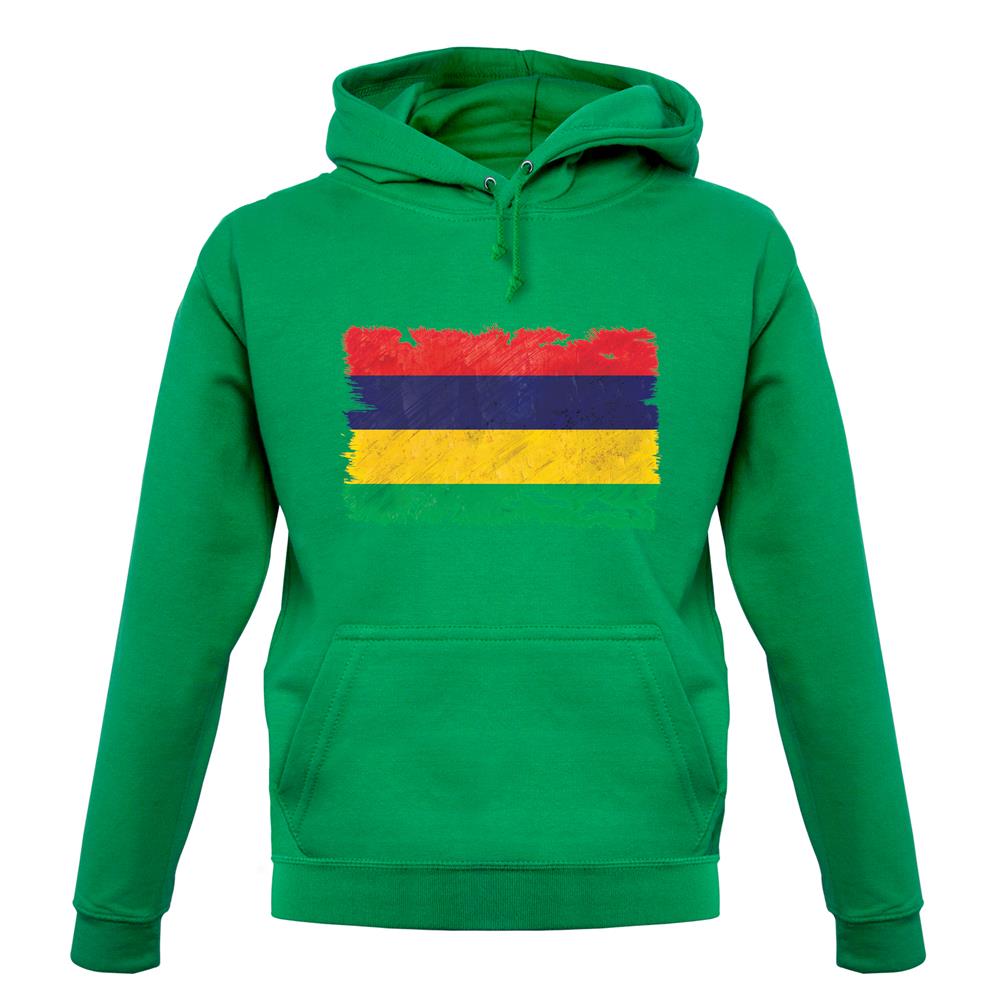 Mauritius Grunge Style Flag unisex hoodie