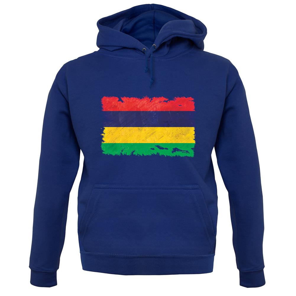 Mauritius Grunge Style Flag unisex hoodie