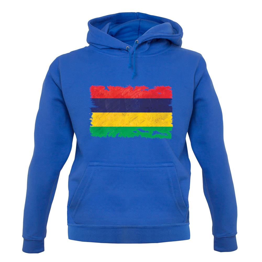 Mauritius Grunge Style Flag unisex hoodie