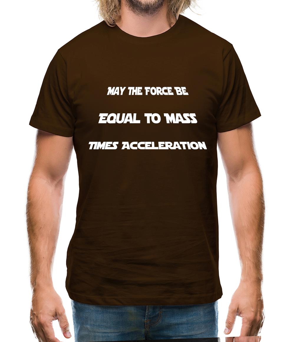 May The Force Be Equal To Mass Times Acceleration Mens T-Shirt