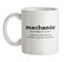 Mechanic Definition Ceramic Mug