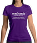 Mechanic Definition Womens T-Shirt