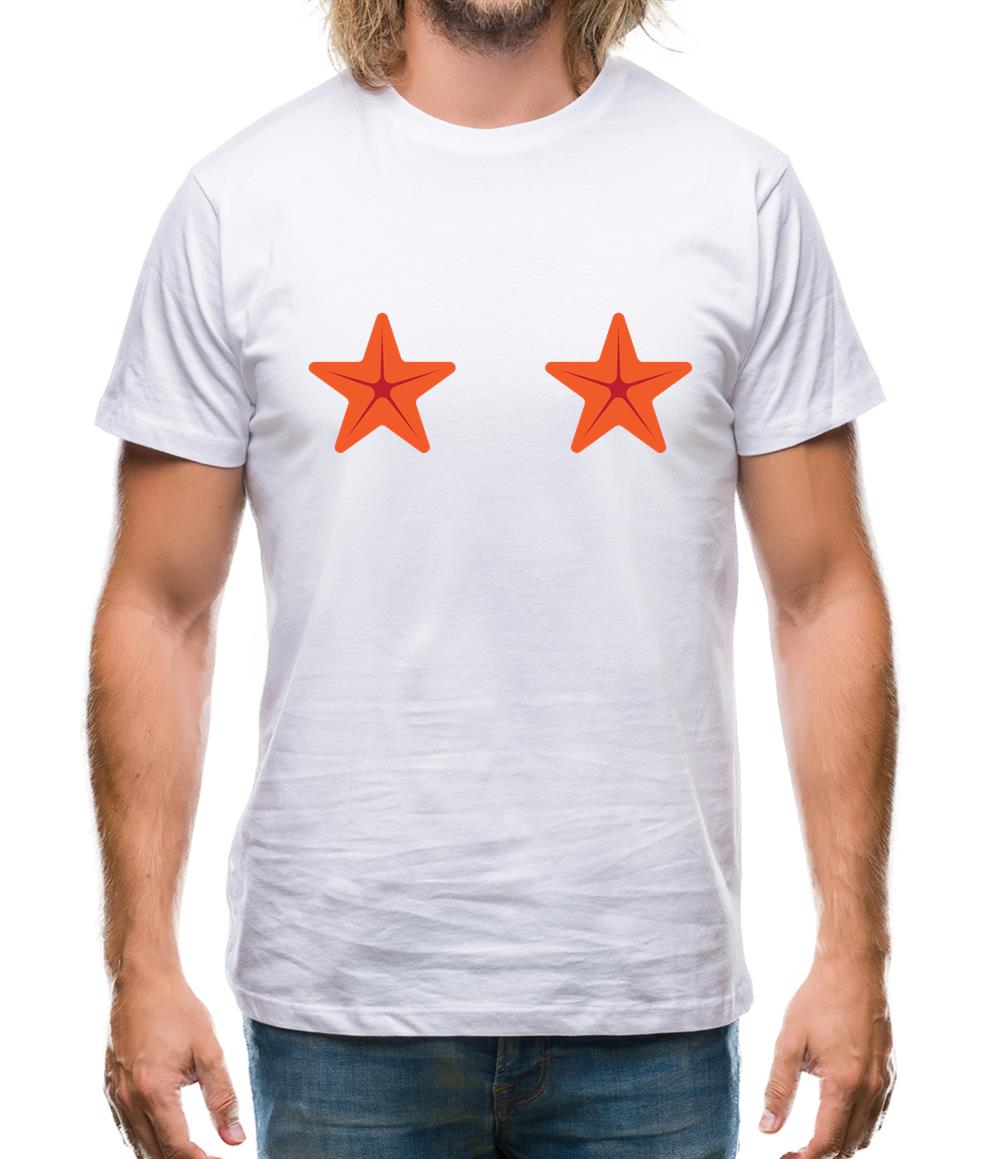 Mermaid Starfish Boobs Mens T-Shirt