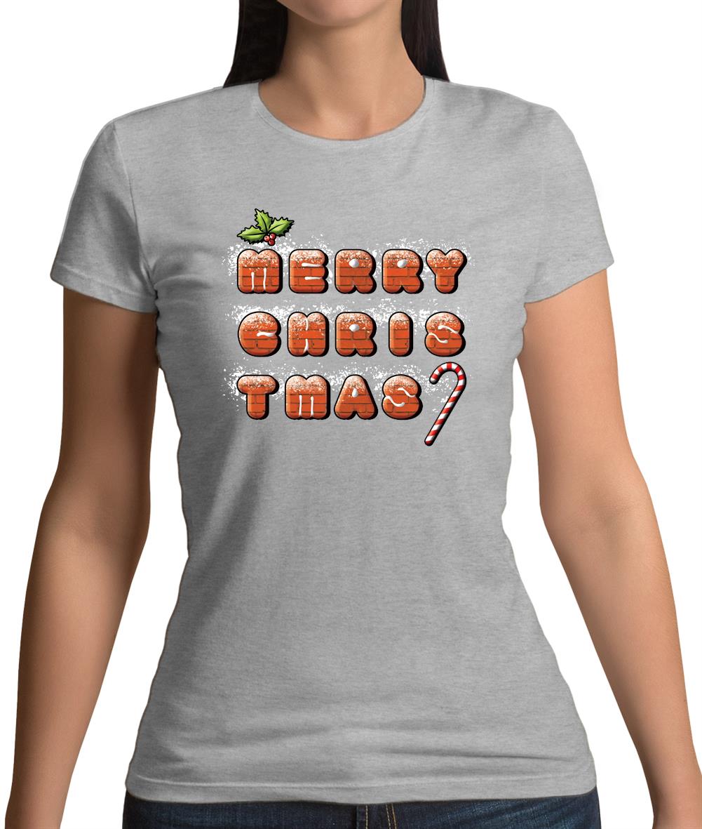 Merry Christmas Biscuits Womens T-Shirt