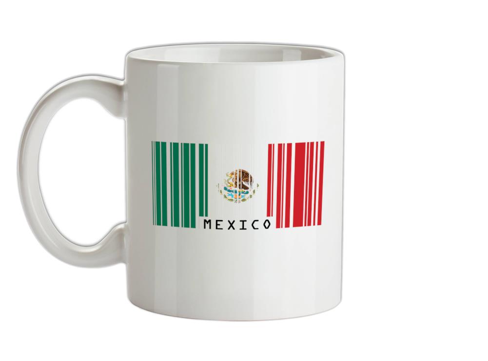 Mexico Barcode Style Flag Ceramic Mug