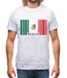 Mexico Barcode Style Flag Mens T-Shirt