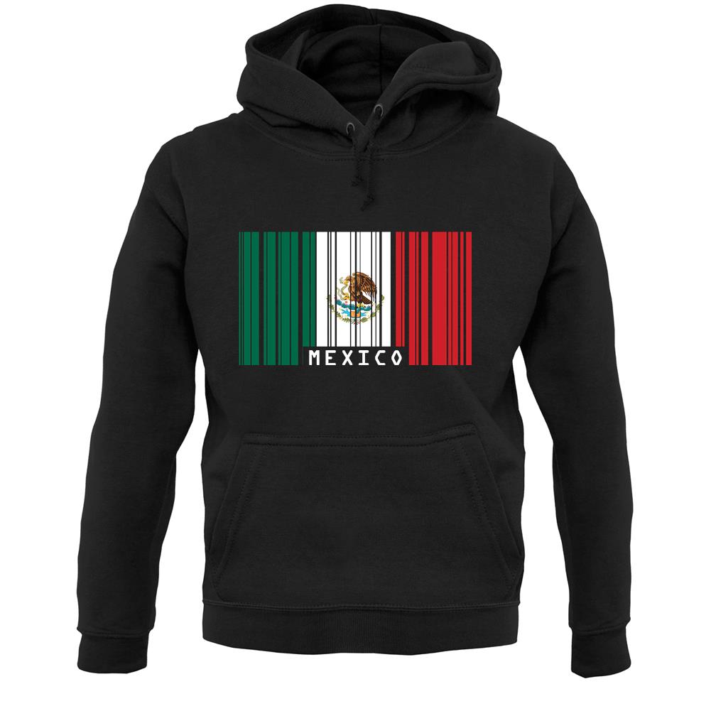 Mexico Barcode Style Flag Unisex Hoodie