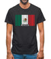 Mexico Barcode Style Flag Mens T-Shirt