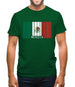 Mexico Barcode Style Flag Mens T-Shirt