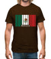 Mexico Barcode Style Flag Mens T-Shirt