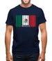 Mexico Barcode Style Flag Mens T-Shirt