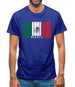 Mexico Barcode Style Flag Mens T-Shirt