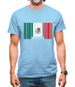 Mexico Barcode Style Flag Mens T-Shirt