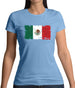 Mexico Grunge Style Flag Womens T-Shirt