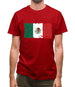 Mexico Grunge Style Flag Mens T-Shirt