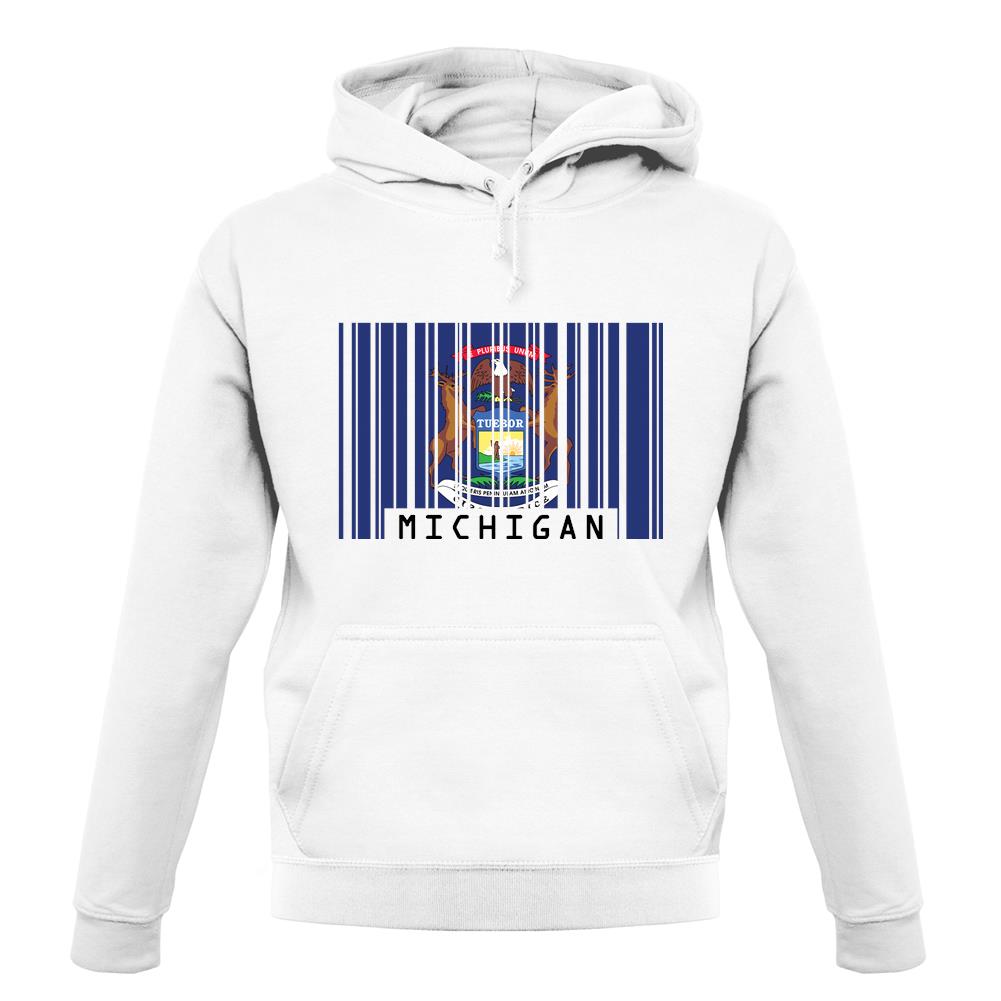Michigan Barcode Style Flag unisex hoodie