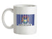 Michigan Barcode Style Flag Ceramic Mug