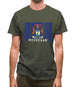 Michigan Barcode Style Flag Mens T-Shirt