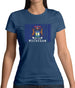 Michigan Barcode Style Flag Womens T-Shirt