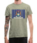 Michigan Barcode Style Flag Mens T-Shirt