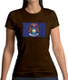 Michigan Grunge Style Flag Womens T-Shirt