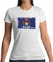 Michigan Grunge Style Flag Womens T-Shirt