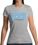 Micronesia Barcode Style Flag Womens T-Shirt