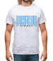 Micronesia Barcode Style Flag Mens T-Shirt