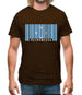 Micronesia Barcode Style Flag Mens T-Shirt